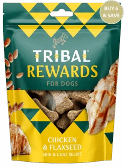 Tribal Rewards Chicken & Flaxseed Dog Biscuits 125g