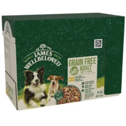 James Wellbeloved GF Adult Lamb And Chicken In Gravy Pouch 12x90g