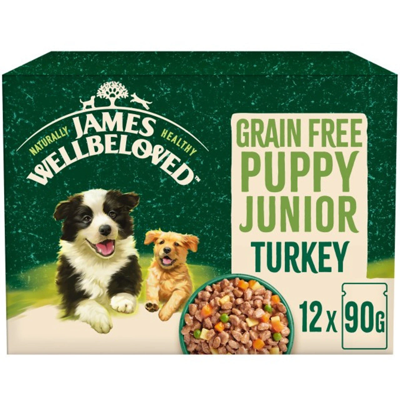 James Wellbeloved GF Puppy Turkey In Gravy Pouch 12x90g 3 James Wellbeloved GF Puppy Turkey In Gravy Pouch 12x90g