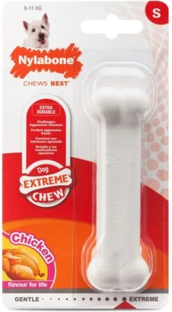 Nylabone Dura Chew Extreme Tough Dog Bone Chicken Flavour -Pet Supplies Sale 71IxRTplDrL. AC SL1500