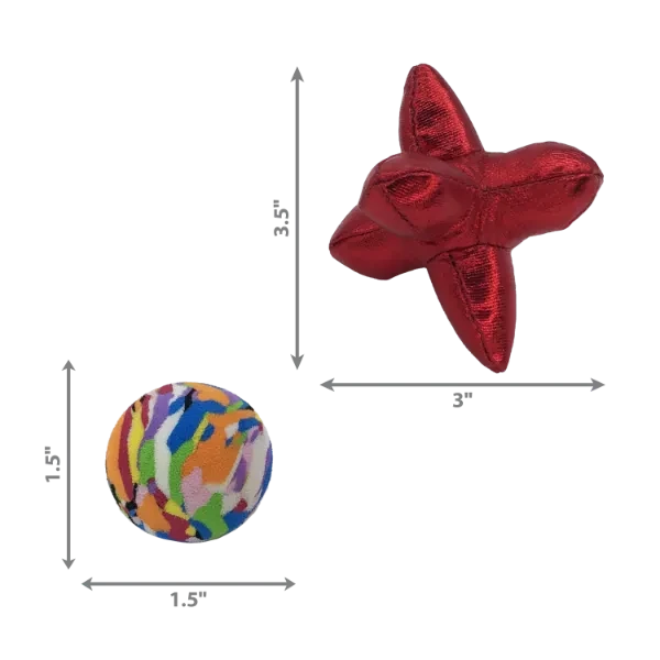 KONG Cat Active Jacks 3-Pk 4 KONG Cat Active Jacks 3-Pk - Image 2