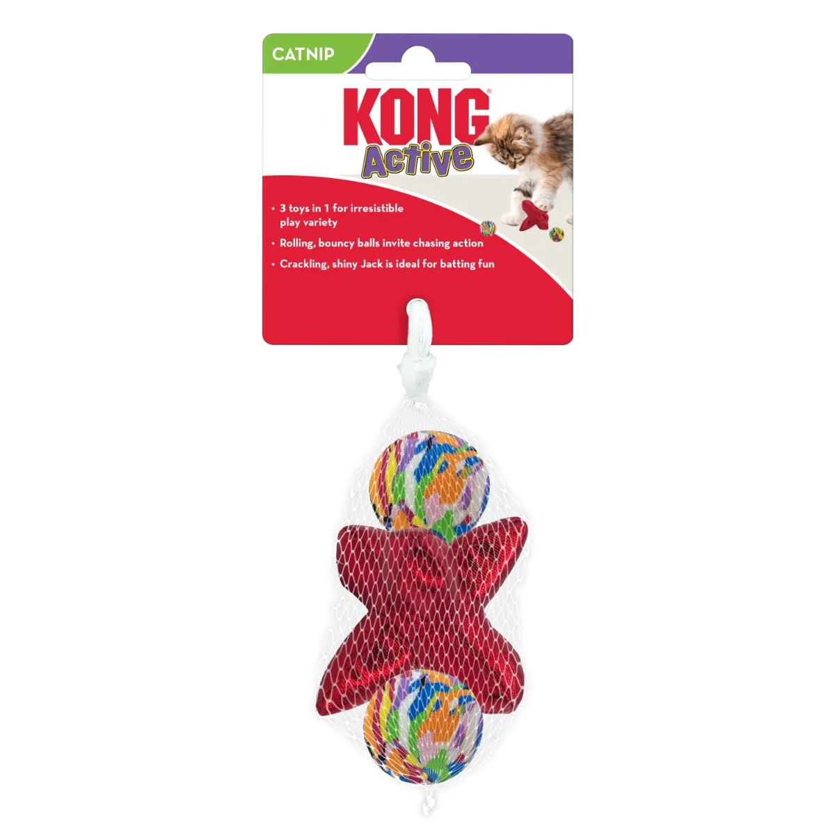KONG Cat Active Jacks 3-Pk 3 KONG Cat Active Jacks 3-Pk