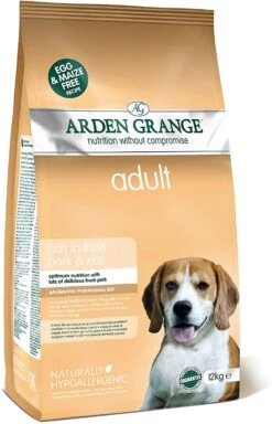 Arden Grange Adult Dry Dog Food Rich In Pork And Rice, 12 Kg