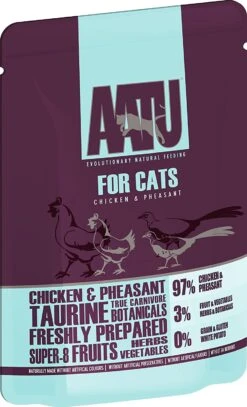 AATU 97/3 Wet Cat Food, Chicken And Pheasant, (10 X 85g)