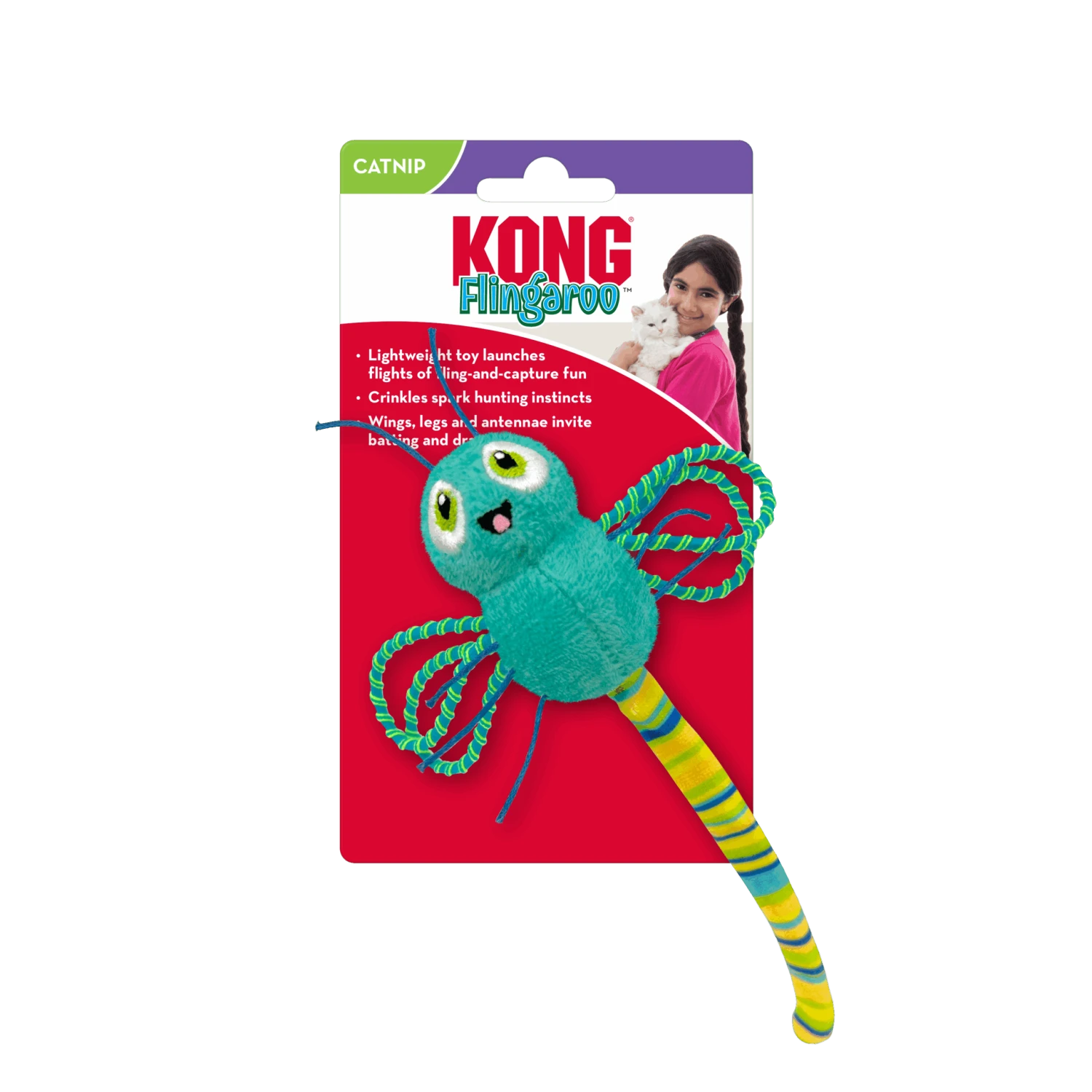 KONG Flingaroo Dragonfly Cat Toy 3 KONG Flingaroo Dragonfly Cat Toy