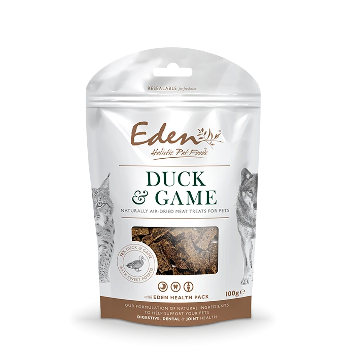 Eden Duck & Game Treats For Dogs & Cats 100g 3 Eden Duck & Game Treats For Dogs & Cats 100g