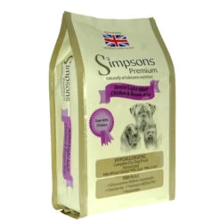 Simpsons Premium Senior/Light Dog Food Chicken & Brown Rice 12kg
