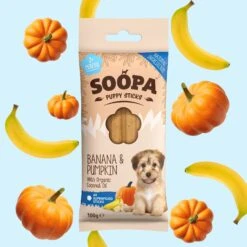 Soopa - Banana & Pumpkin Puppy Dental Sticks 100g