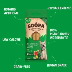 Soopa - Watermelon & Apple Dental Sticks -Pet Supplies Sale SticksWatermelon AppleFOP