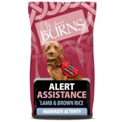 Burns Alert Assistance Adult Dog Food Lamb & Brown Rice, 12kg