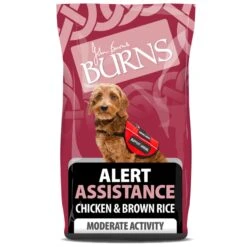 Burns Alert Assistance Adult Dog Food Chicken & Brown Rice, 12kg
