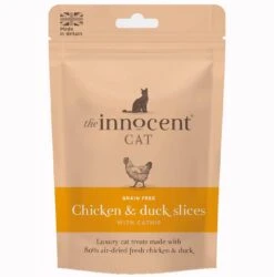 The Innocent Cat Chicken & Duck Slices With Catnip Cat Treats 70g