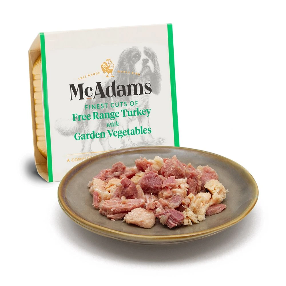 McAdams Whole Free-Range Turkey & Garden Vegetables Dog 150g 3 McAdams Whole Free-Range Turkey & Garden Vegetables Dog 150g