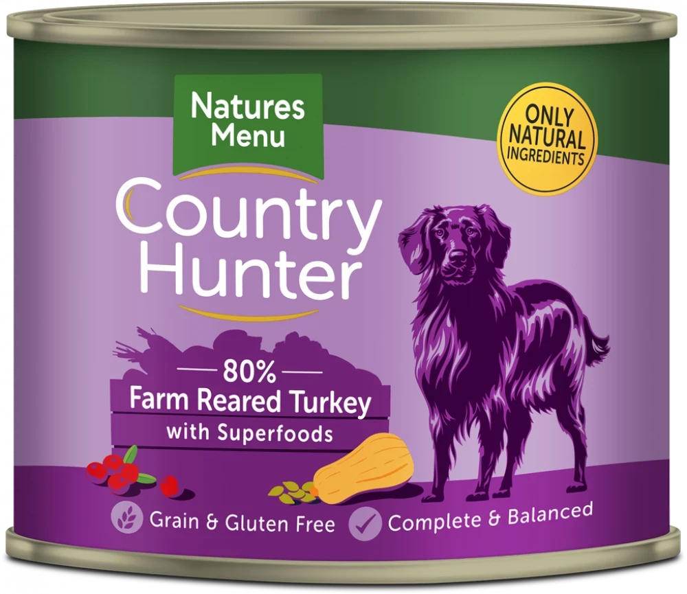 Natures Menu Country Hunter Turkey Tins (6 X 600g) 3 Natures Menu Country Hunter Turkey Tins (6 X 600g)