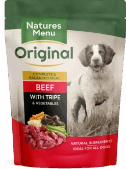 Natures Menu - Beef With Tripe Pouches For Dogs (8x300g)