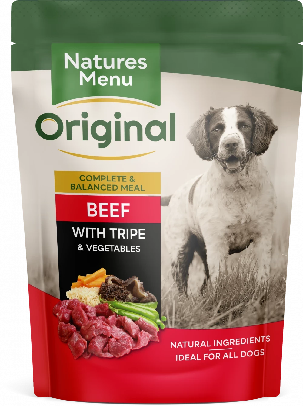 Natures Menu - Beef With Tripe Pouches For Dogs (8x300g) 3 Natures Menu - Beef With Tripe Pouches For Dogs (8x300g)
