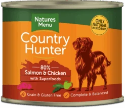 Natures Menu Country Hunter - Salmon & Chicken Tins 6x600g