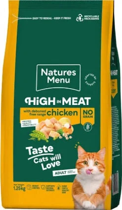 Natures Menu High In Meat Grain Free Free Range Chicken Dry Cat Food - 1.25kg